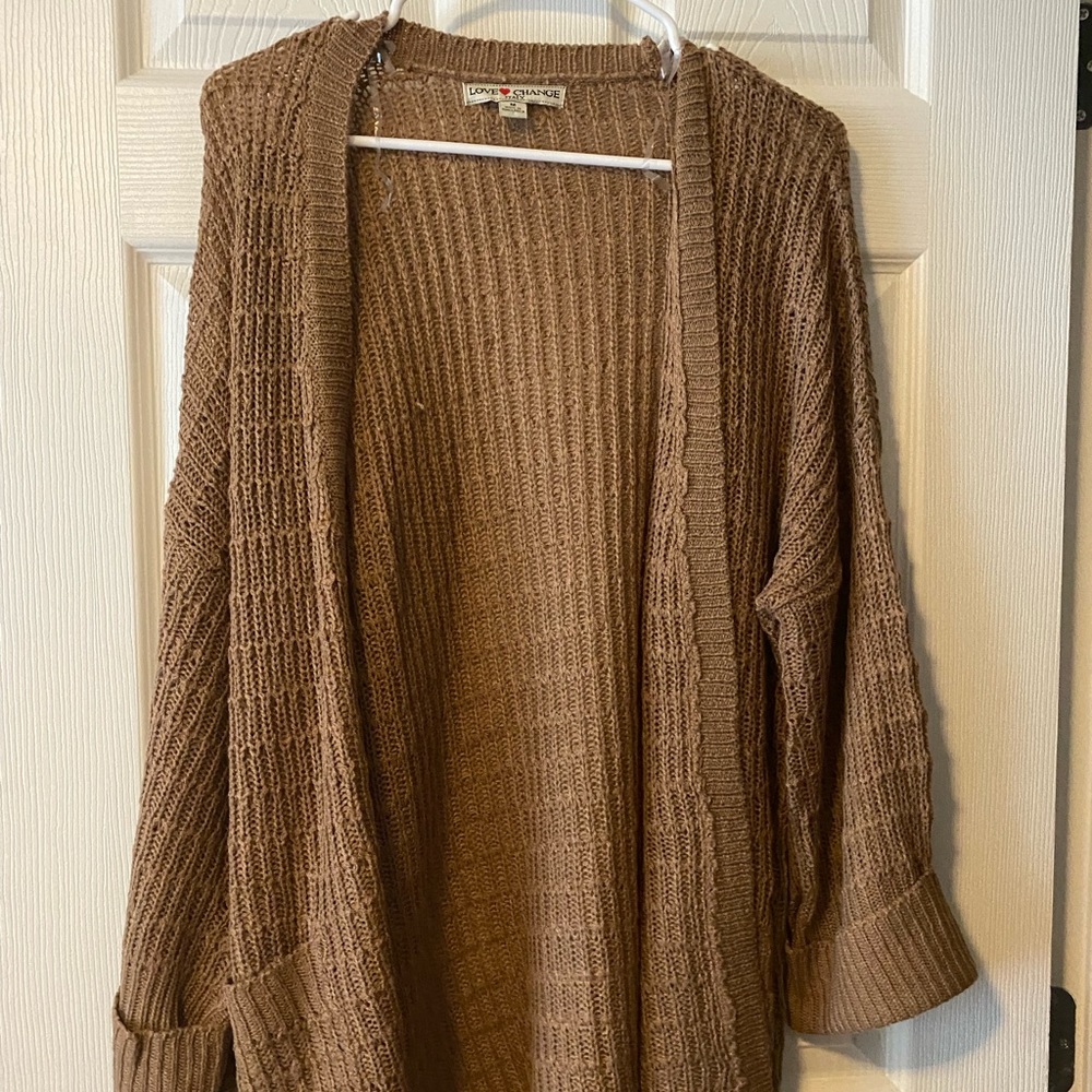 NWOT brown cardigan